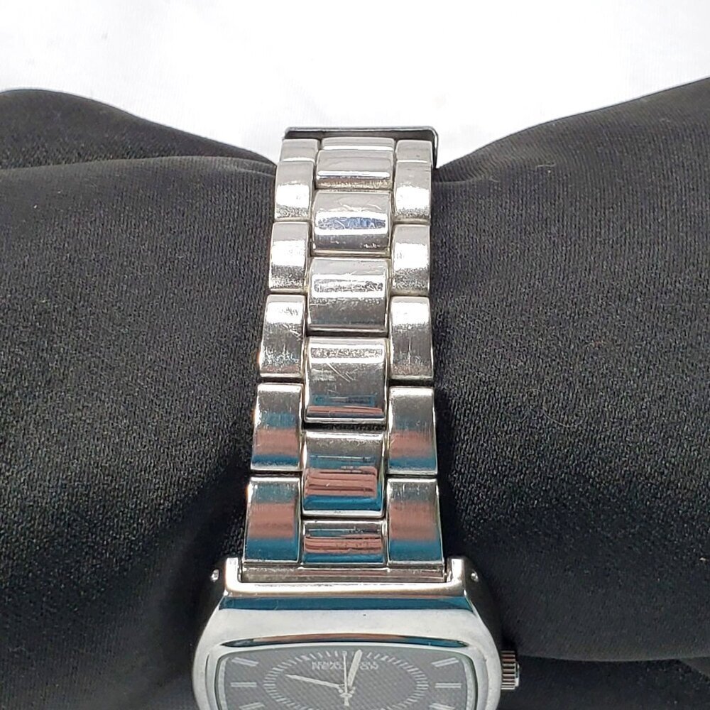 Kenneth Cole Reaction Mens Stainless Steel Watch Black Dial 7 3/4" band Works - Picture 9 of 12